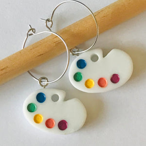 Artists Palette Hoop Earrings