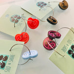 Art Deco Acrylic Earrings - Swirl Mini Hoop