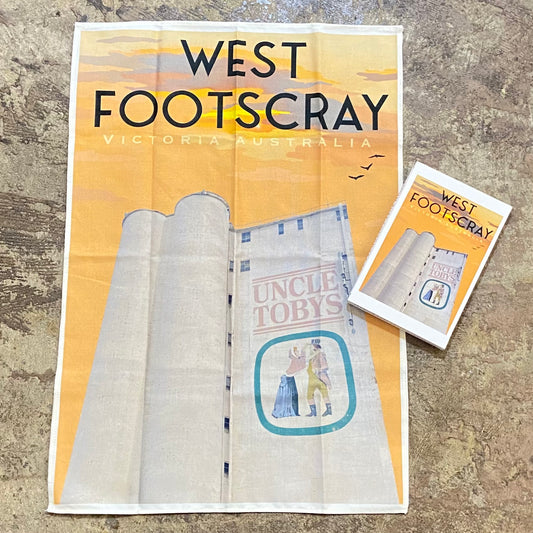 Tea Towel - West Footscray Uncle Toby's Silos