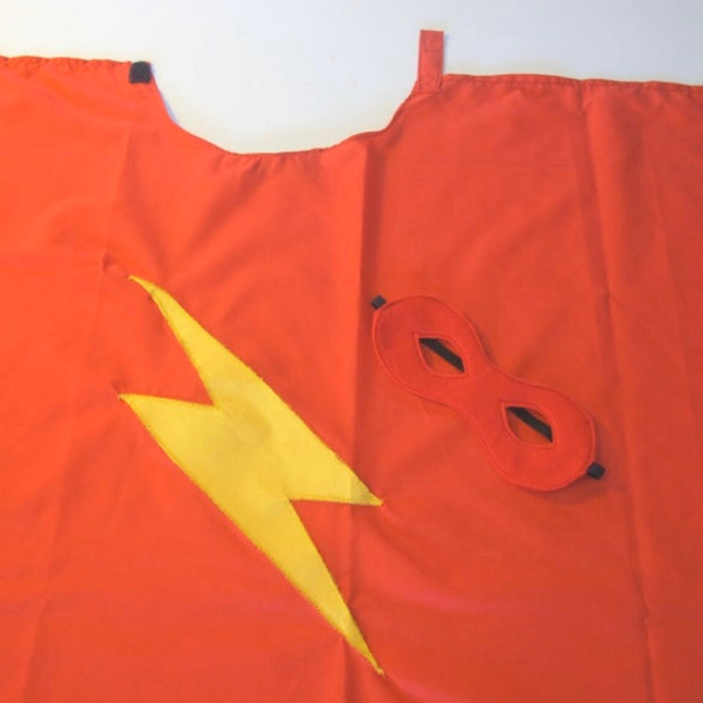 Superhero Dress Up Capes, Masks & Cuffs - RED