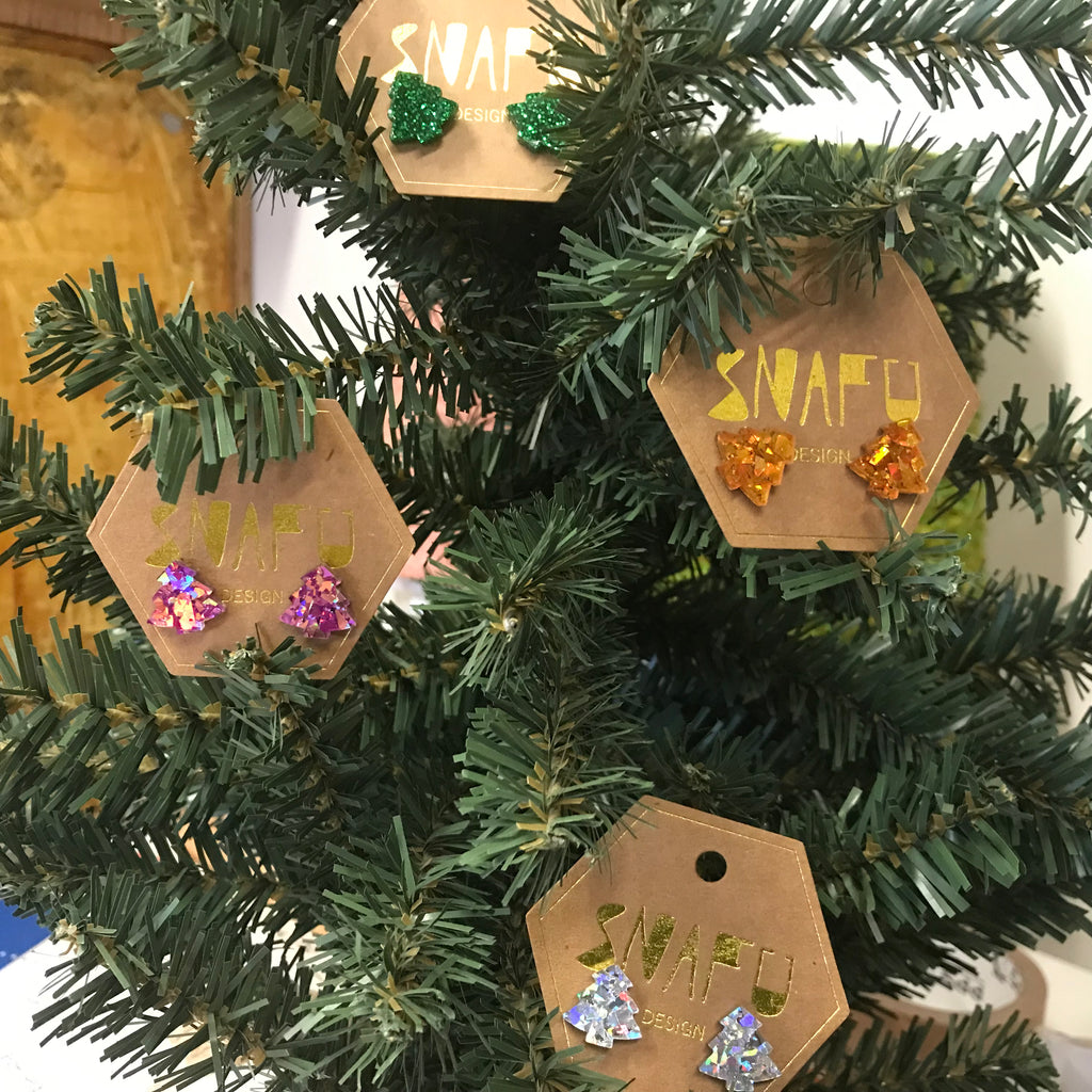 Christmas Tree Small Stud Earrings