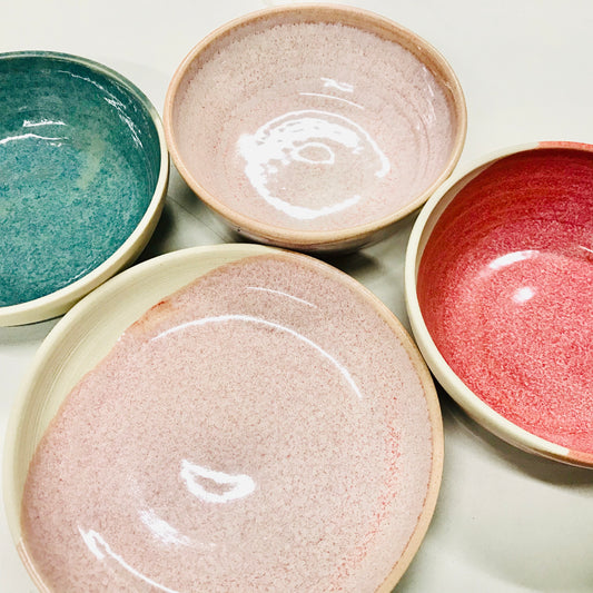 Handthrown Pottery Round Small Bowls & Trinket Dishes