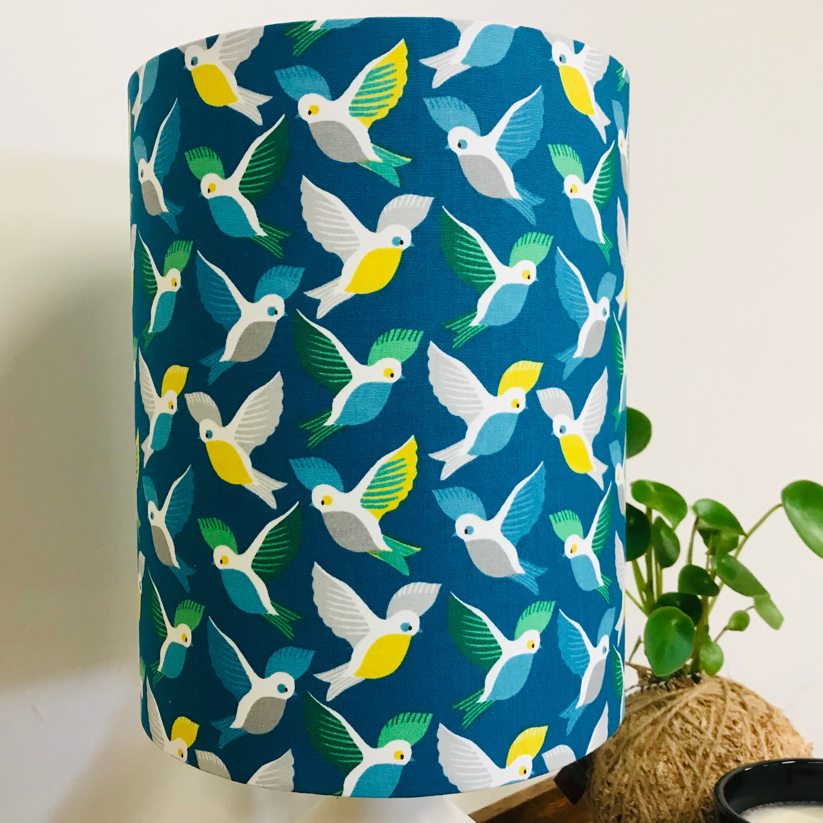 Custom Lamp Shade only - Blue Birds