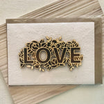 Seed cards with various wooden art