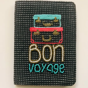 Hand Embroidered Bead Detail Passport Wallets