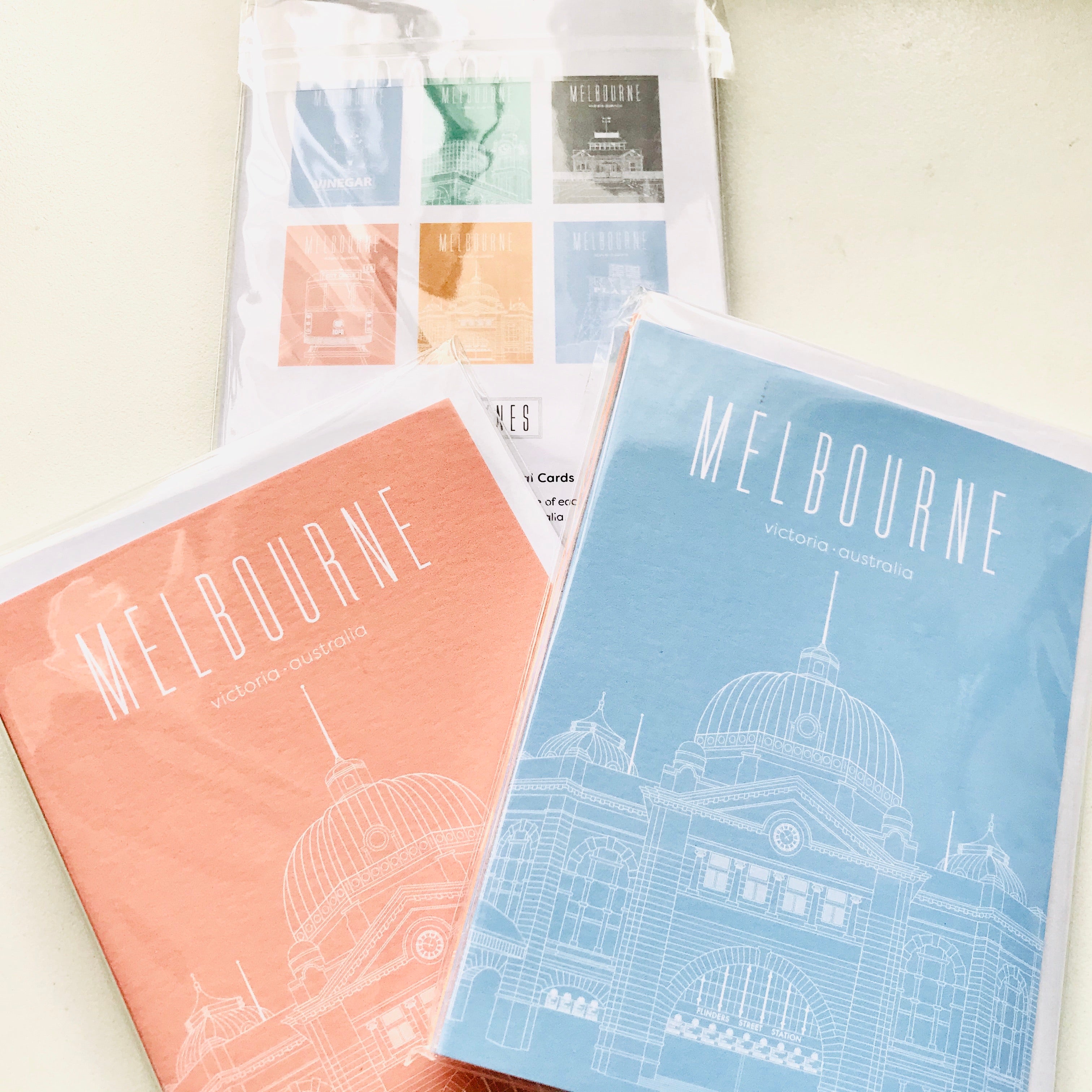 Melbourne Landmark Art Print Greeting Cards
