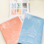 Melbourne Landmark Art Print Greeting Cards