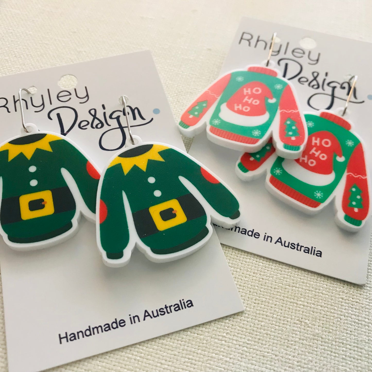 Ugly Christmas Sweater Statement Earrings