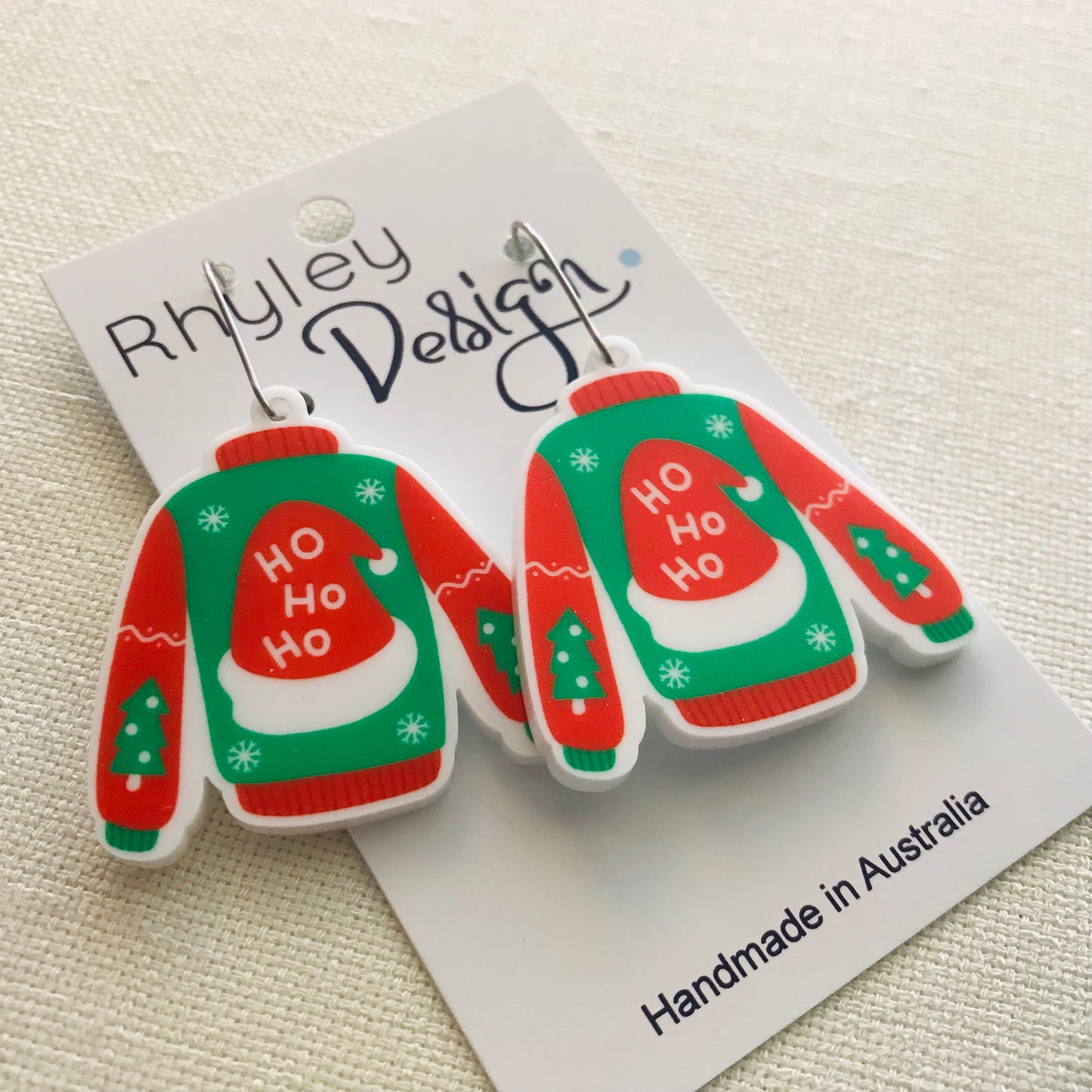 Ugly Christmas Sweater Statement Earrings