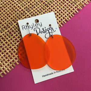 Bold Perspex Disc Earrings