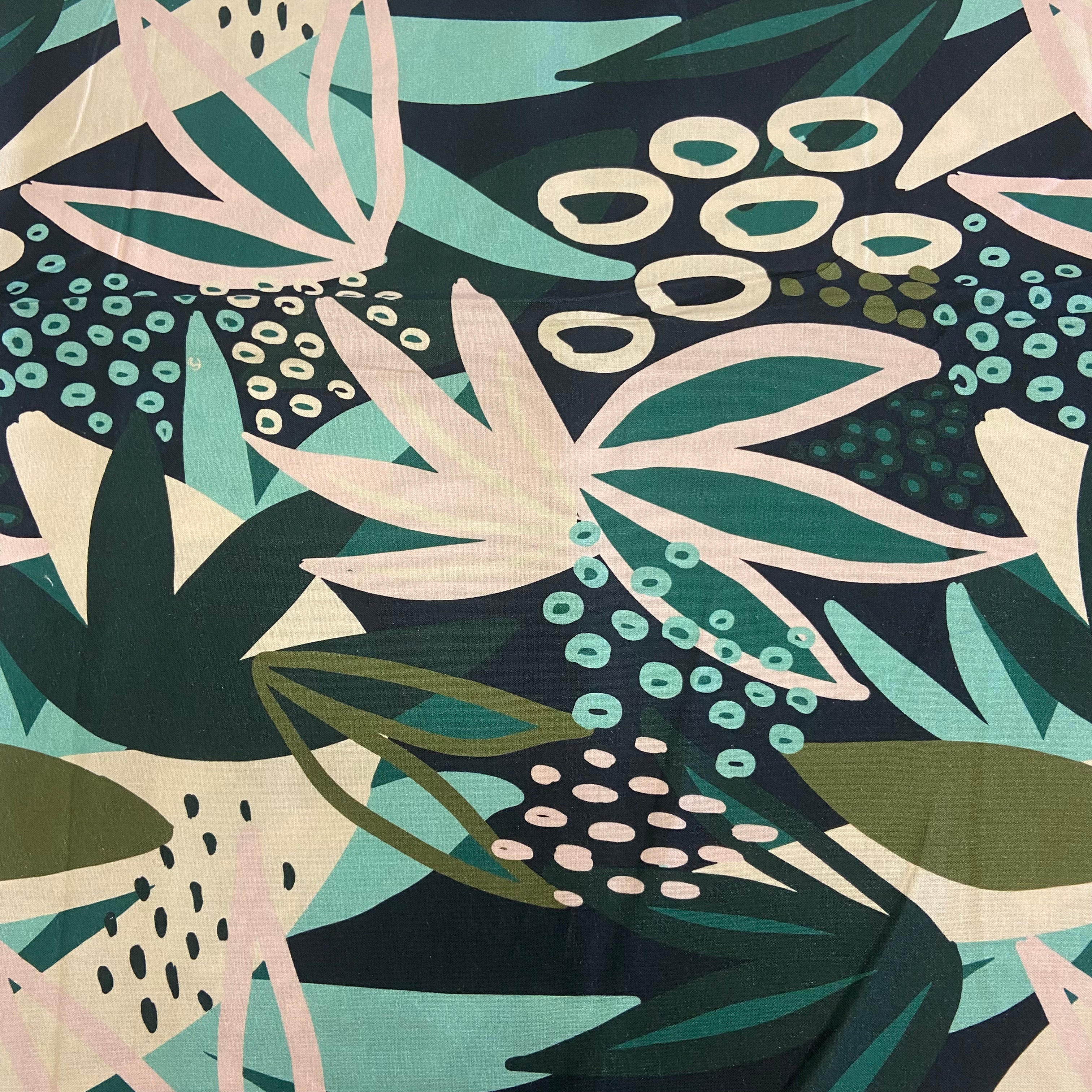Custom Lamp Shade only - Green Leaf