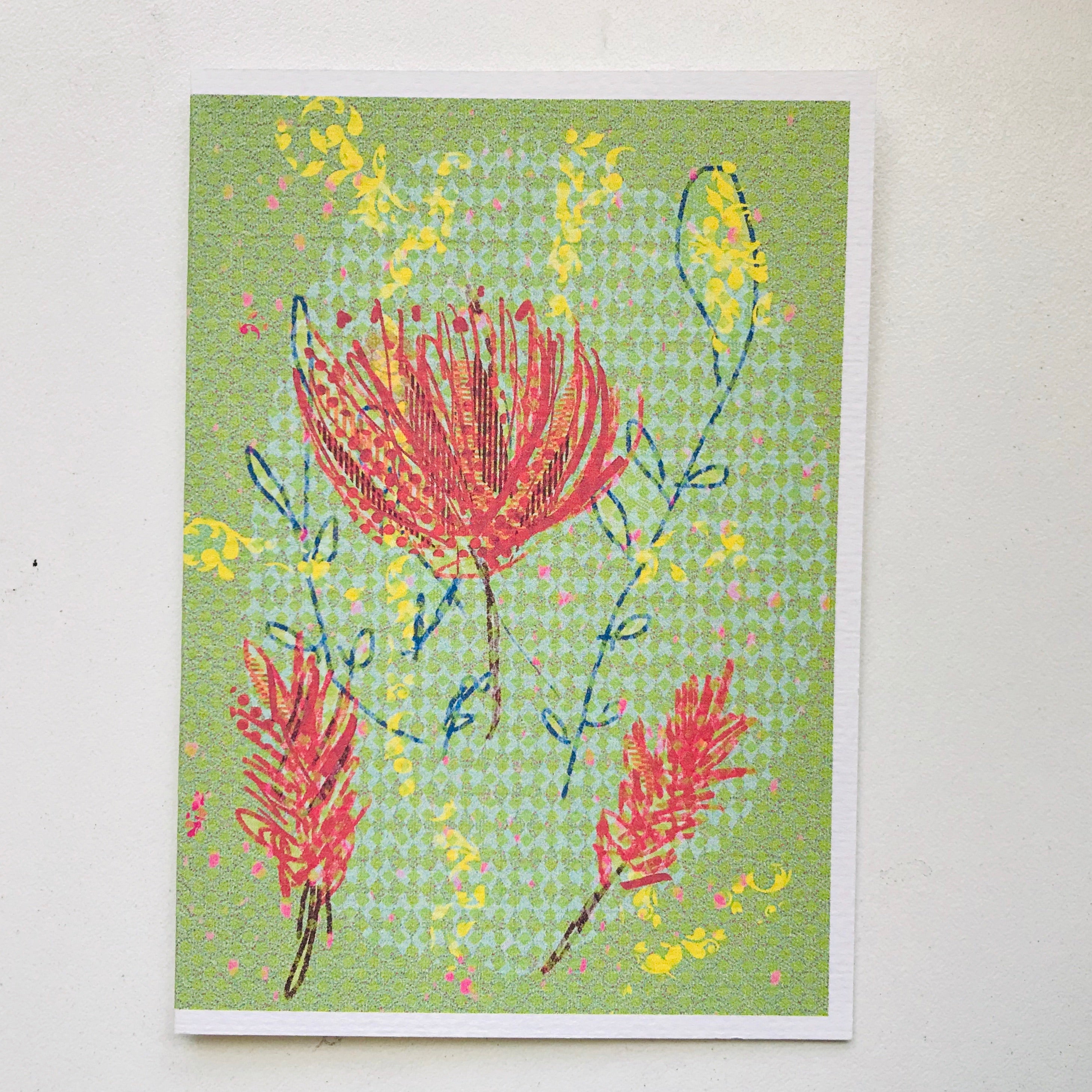 Mixed Media Recycled A6 Art Print Greeting Cards with Envelopes
