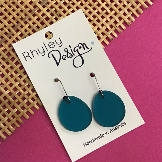 Bold Perspex Drop Disc Earrings - Mini