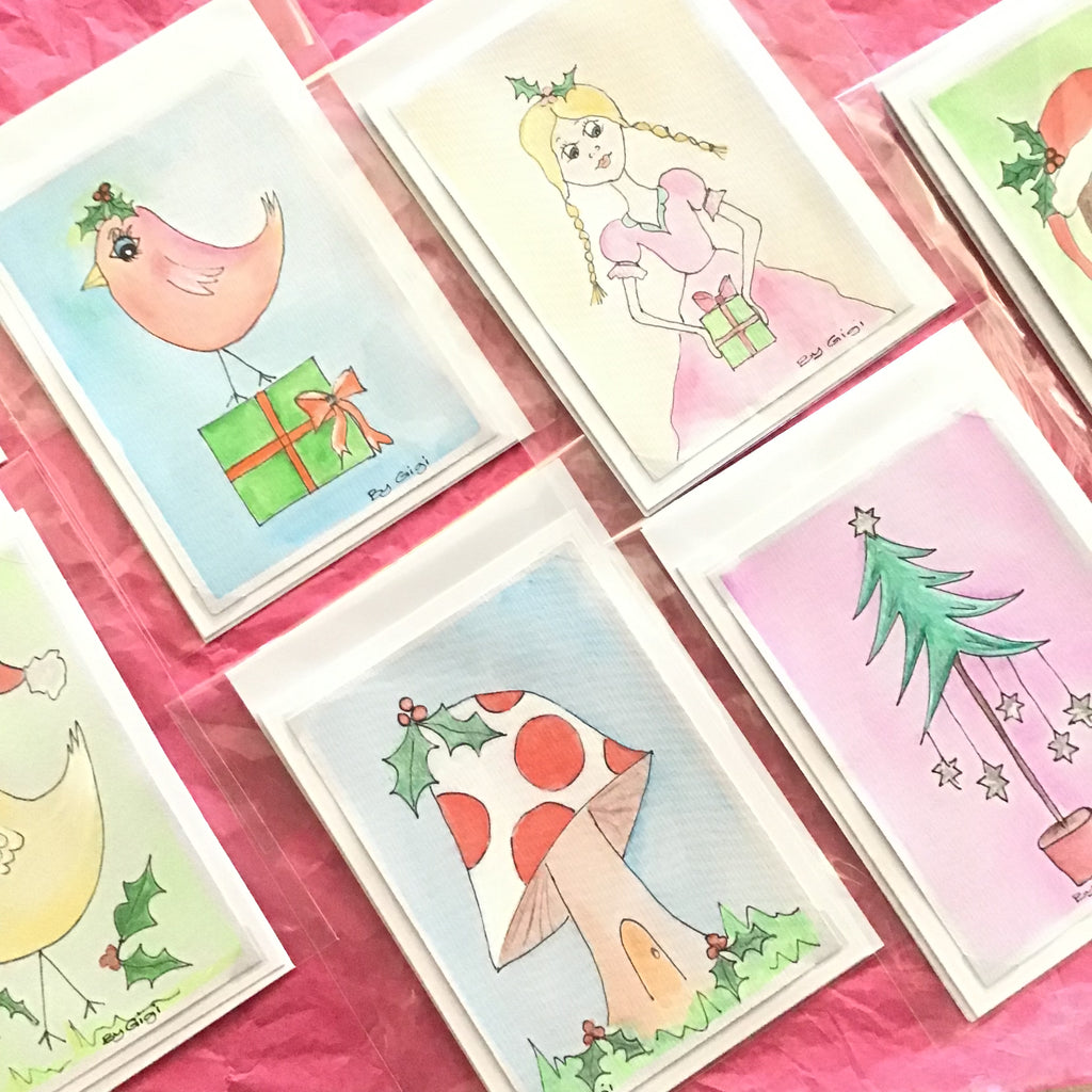 Hand Drawn Keepsake Artwork Christmas Cards