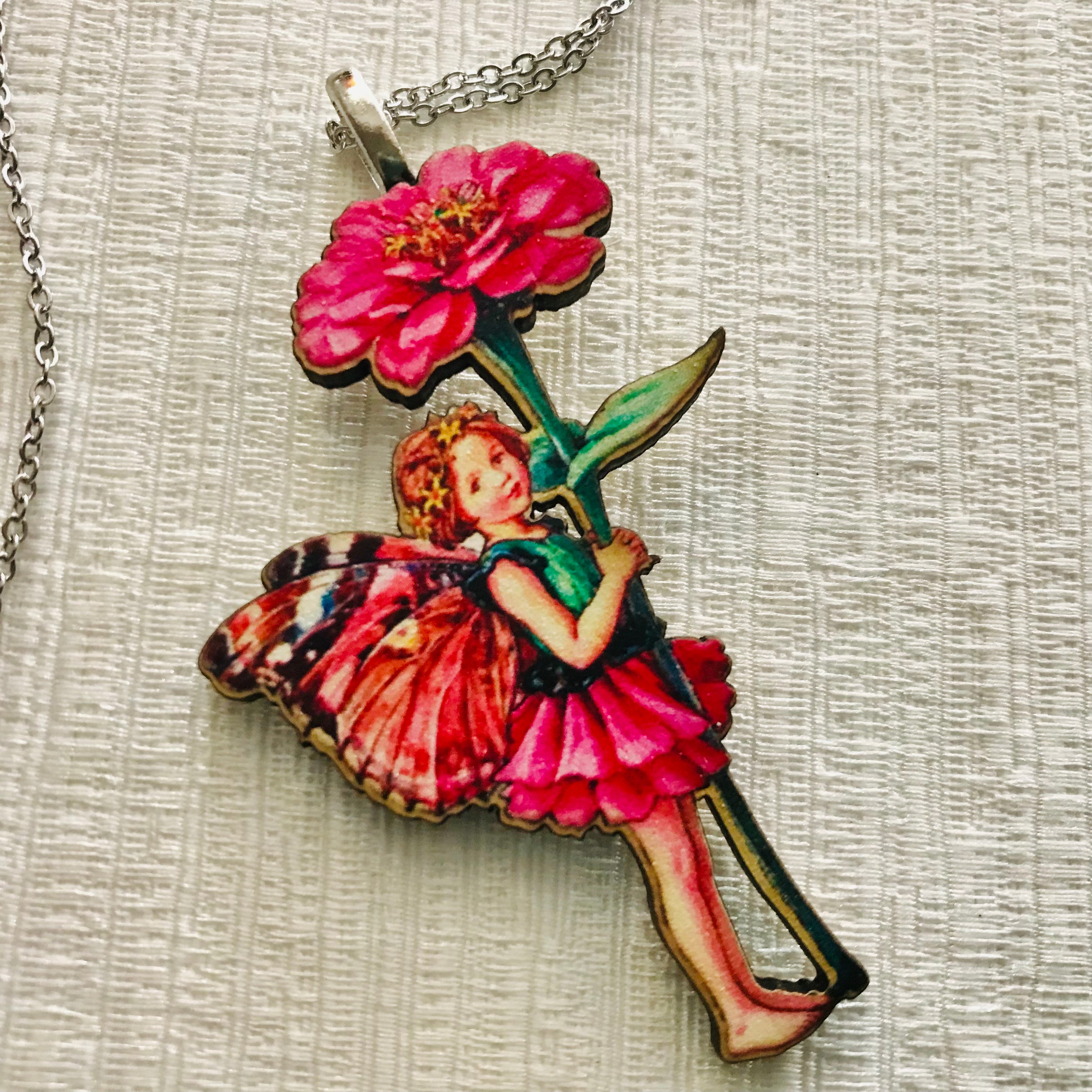 Fairy Wood Charm Necklaces