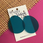 Bold Perspex Disc Earrings