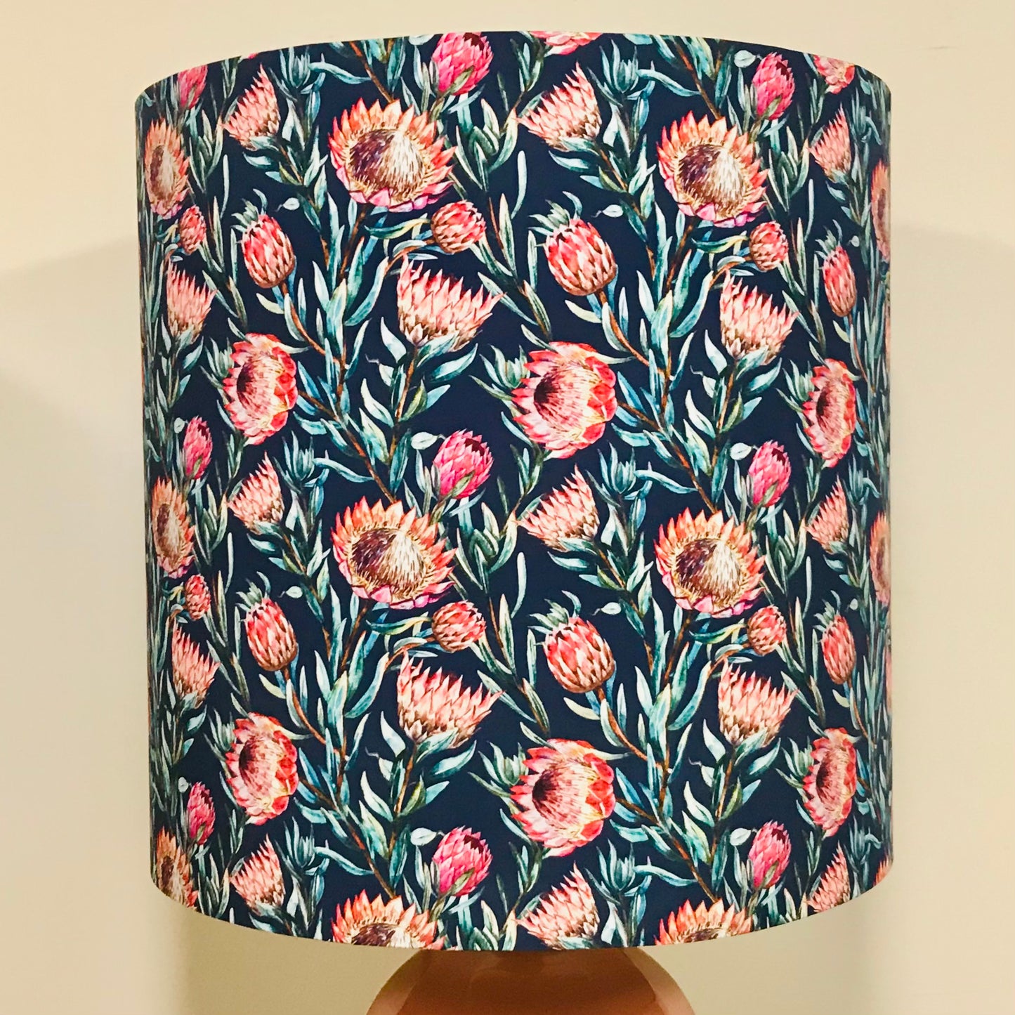 Custom Lamp Shade only - Protea Navy