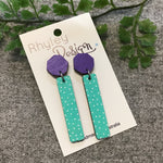 Hand Painted Bamboo Rod Earrings