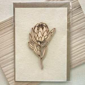 Seed cards with various wooden art