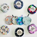 No Waste Reusable Make-up Remover Pads Wipes - flannel / towelling (set of 6)