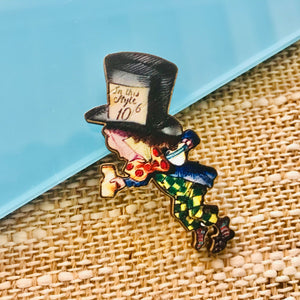 Alice in Wonderland Wood Brooches