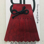 Hand painted leather, faux-leather, perspex & vinyl Shoe Tassel Fringe