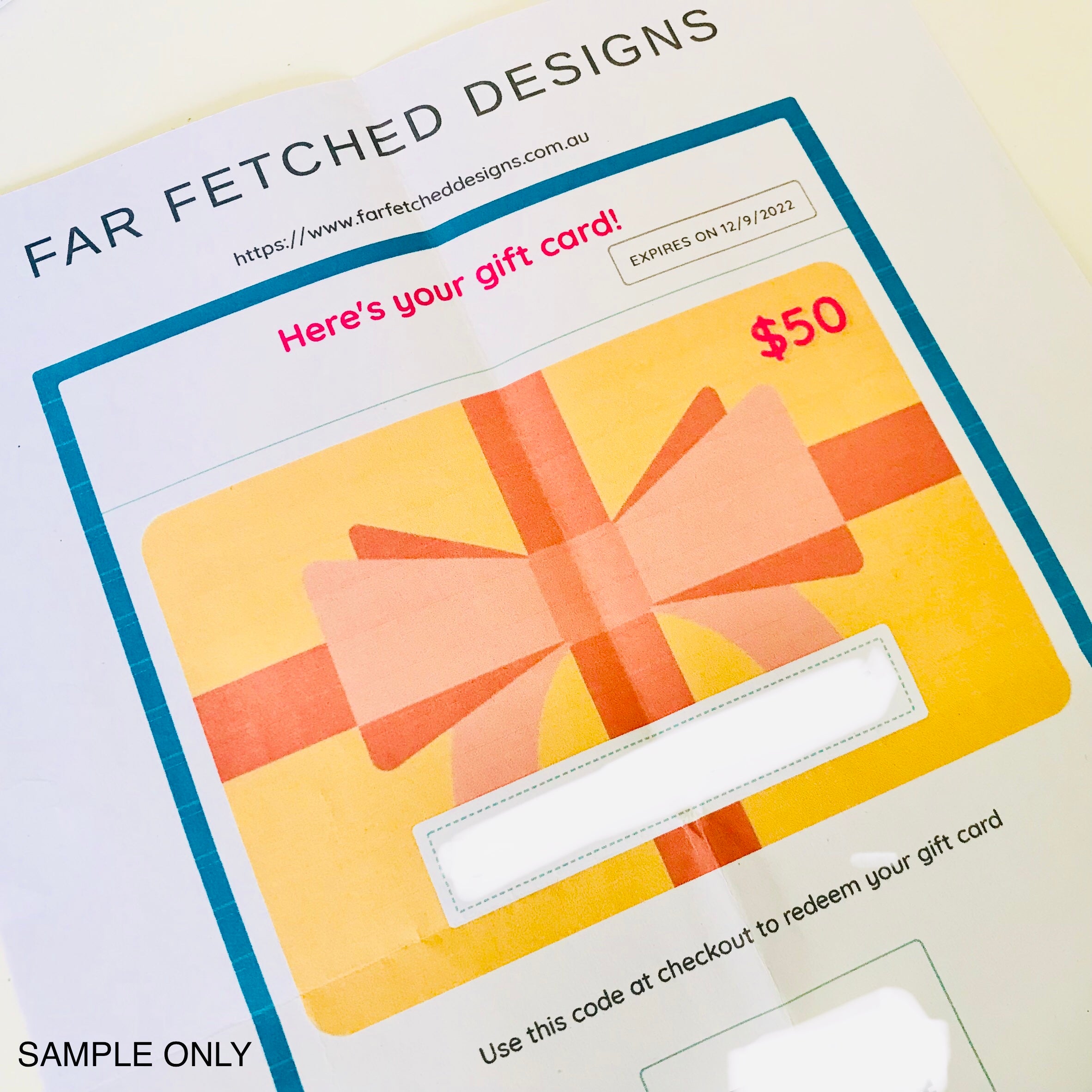 Far Fetched Designs Digital Gift Cards
