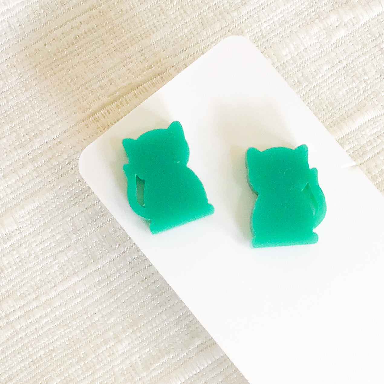 Novelty Studs Earrings - Graphic Acrylic