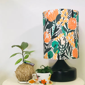 Custom Lamp Shade only - Orange & Black Floral