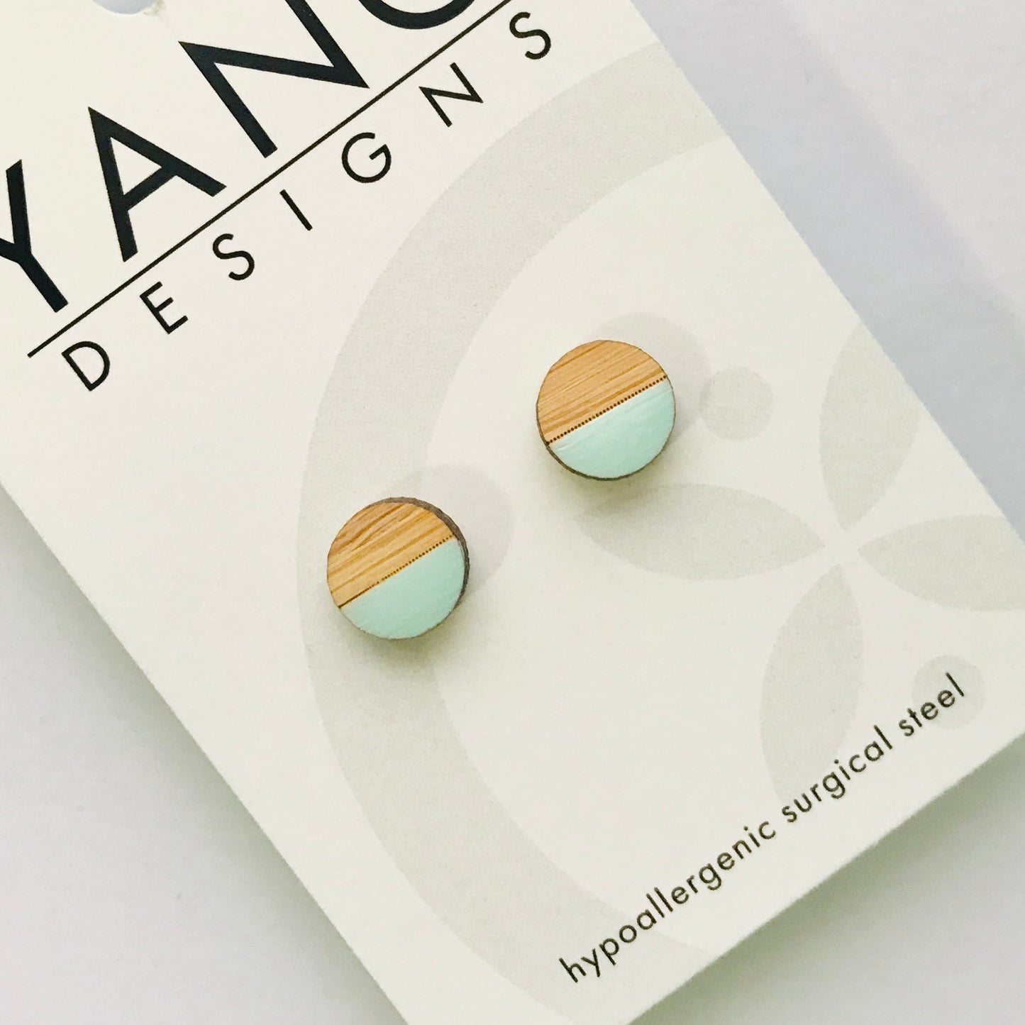 Dipped Bamboo Stud Earrings
