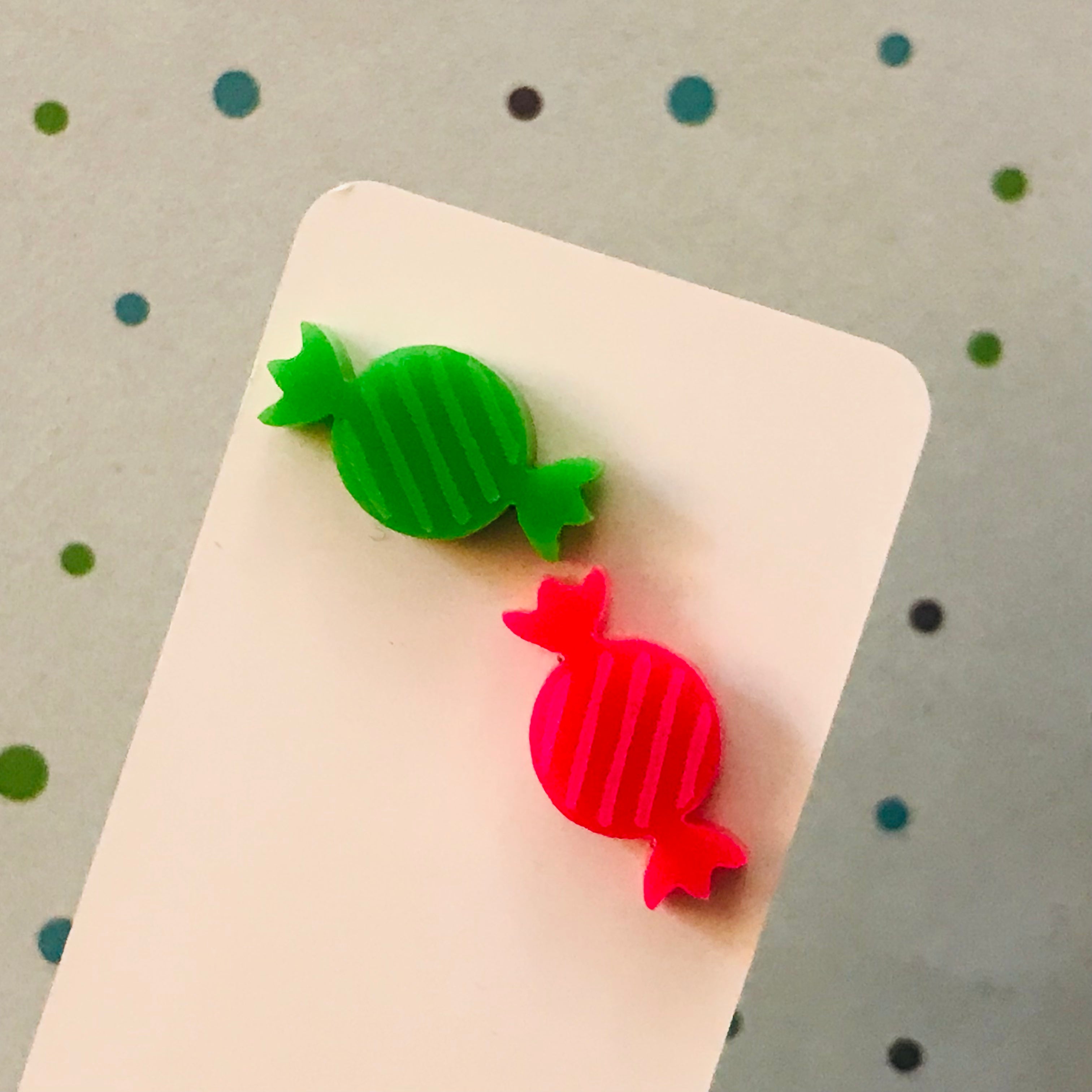 Novelty Studs Earrings - Graphic Acrylic