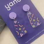 Abstract Confetti Dangle Earrings