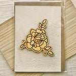 Seed cards with various wooden art