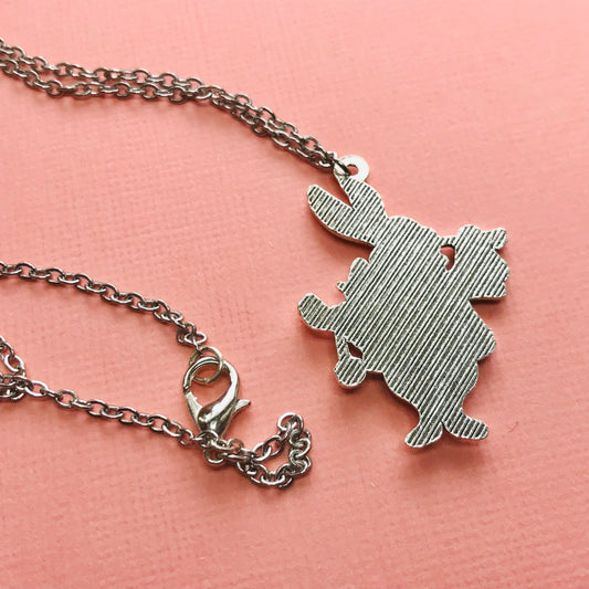 Alice in Wonderland White Rabbit Necklace