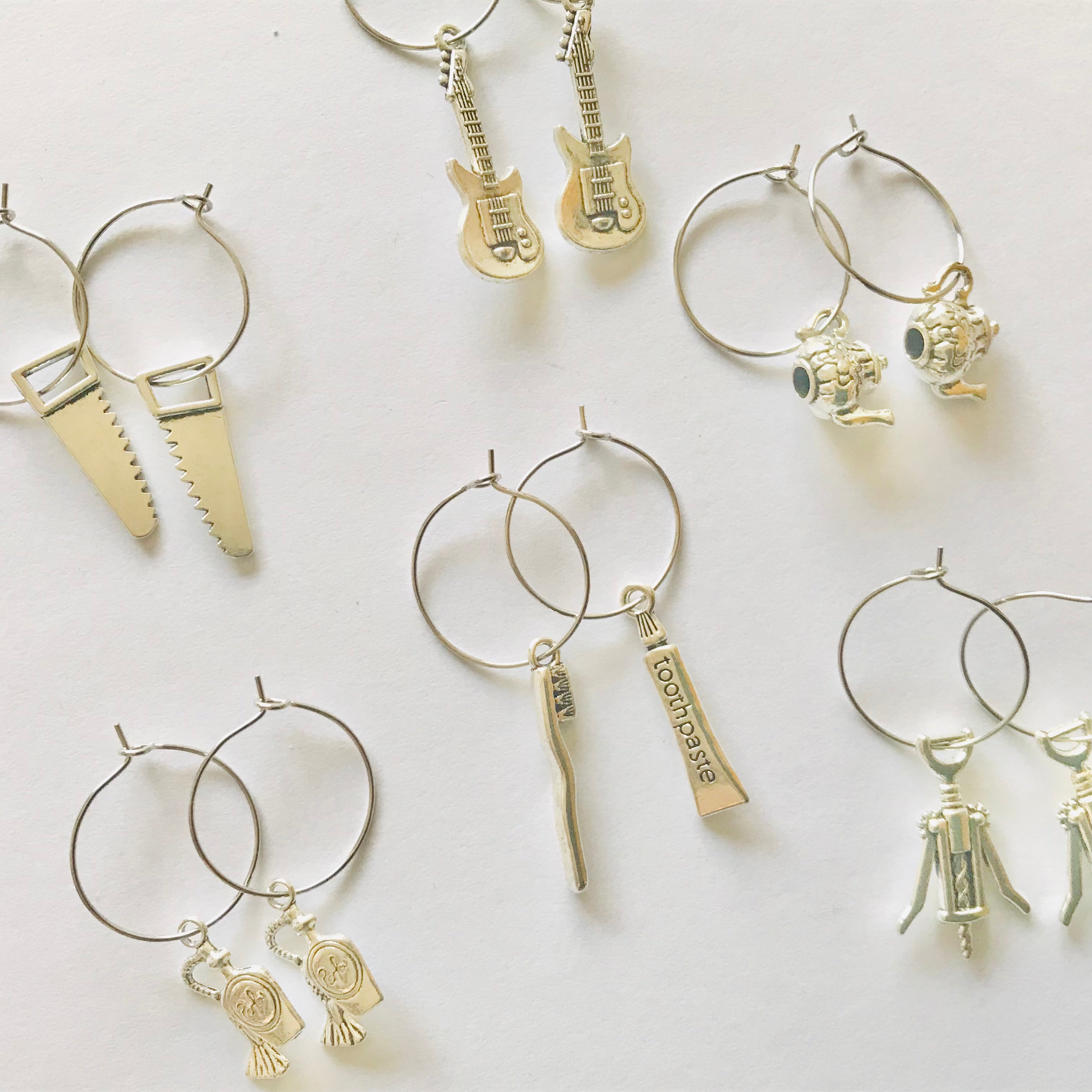 Novelty Charm Hoop Earrings