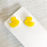 Novelty Studs Earrings - Graphic Acrylic