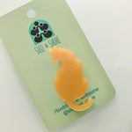 Art Deco Acrylic Brooch - Cats