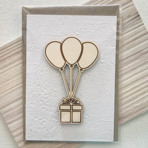 Seed cards with various wooden art