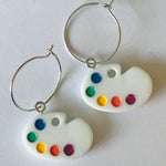 Artists Palette Hoop Earrings