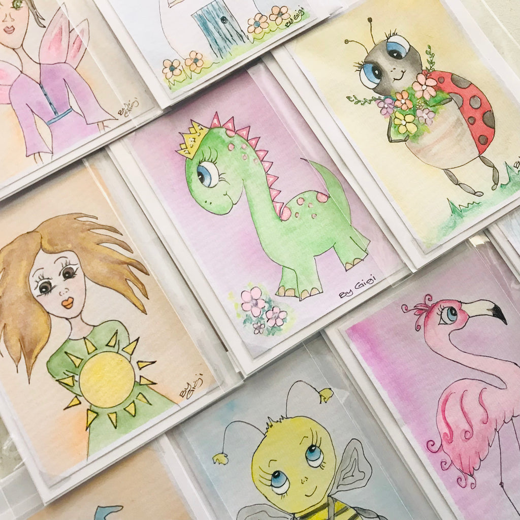 Hand Drawn Keepsake Artwork Greeting Cards