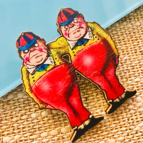 Alice in Wonderland Wood Brooches Far Fetched Designs