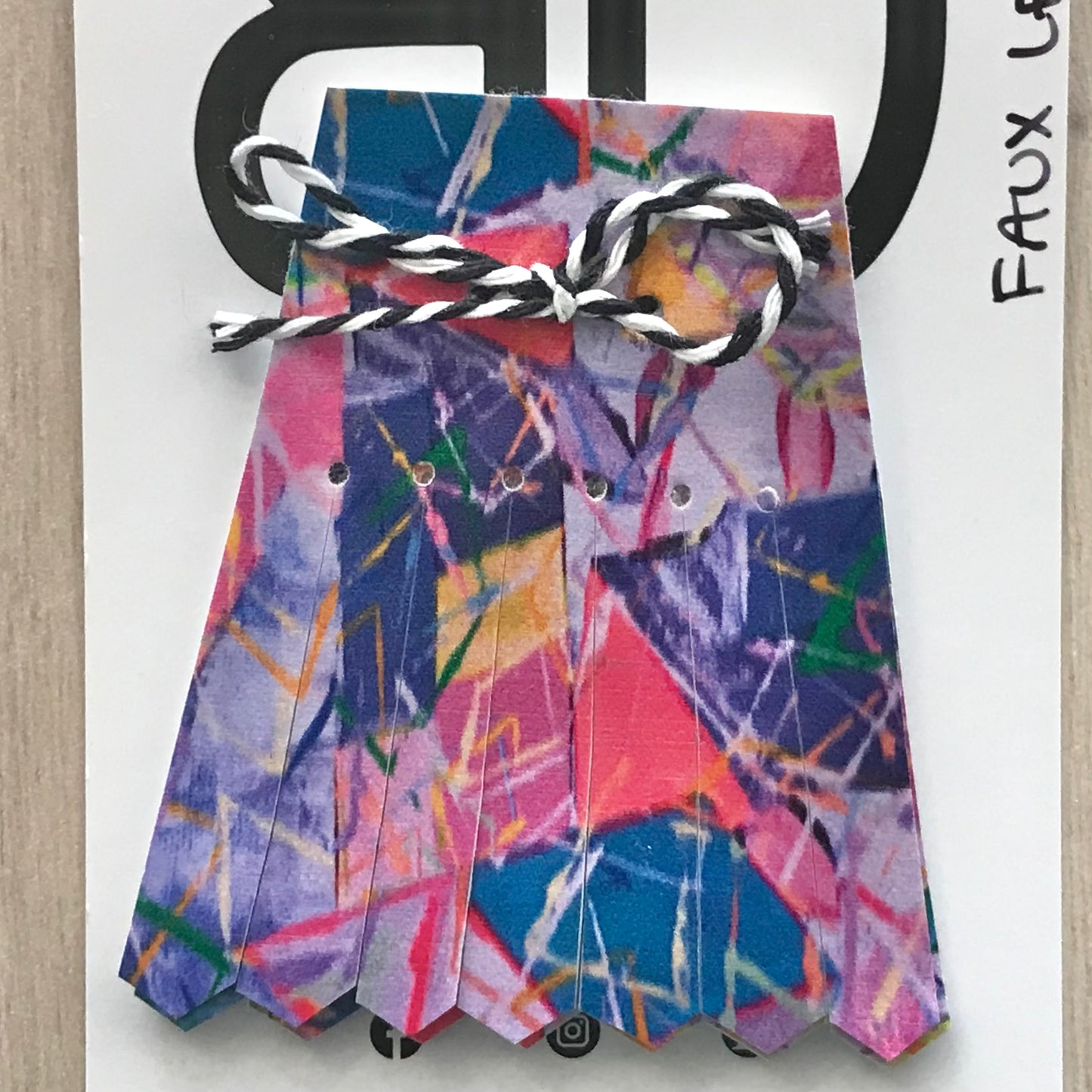 Hand painted leather, faux-leather, perspex & vinyl Shoe Tassel Fringe