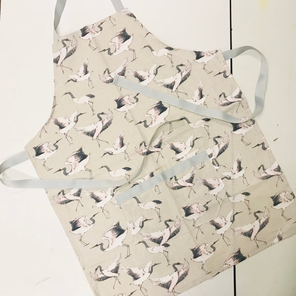 Apron (adult small / tween) - Cranes