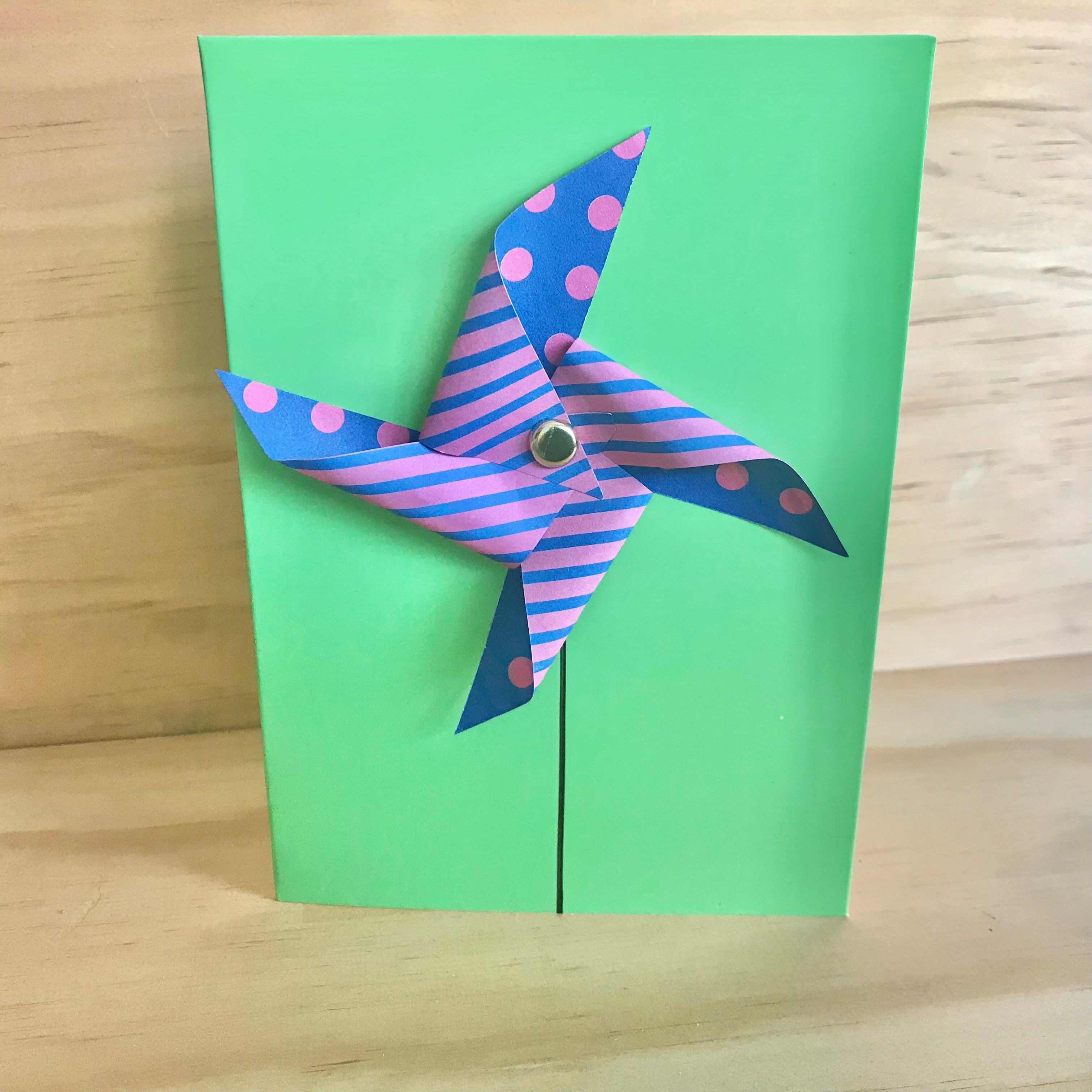 Handmade 3D Pin-Wheel Greeting Cards