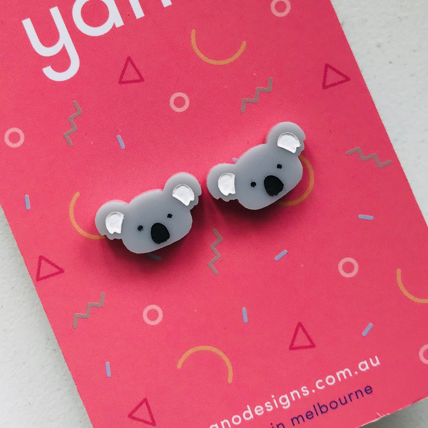 Koala Laser Cut Stud Earrings
