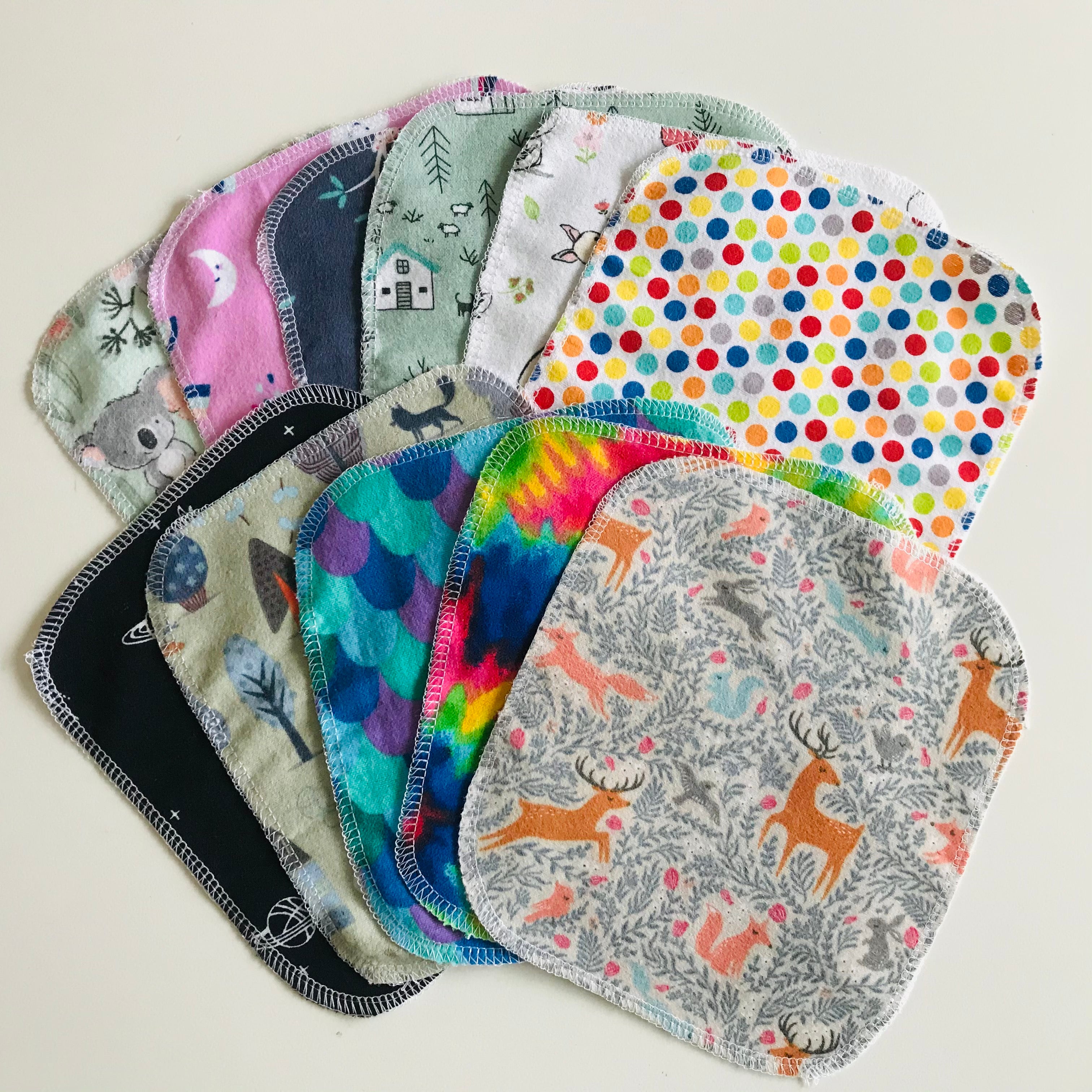No Waste Reusable Baby Wipes  - pack of 12