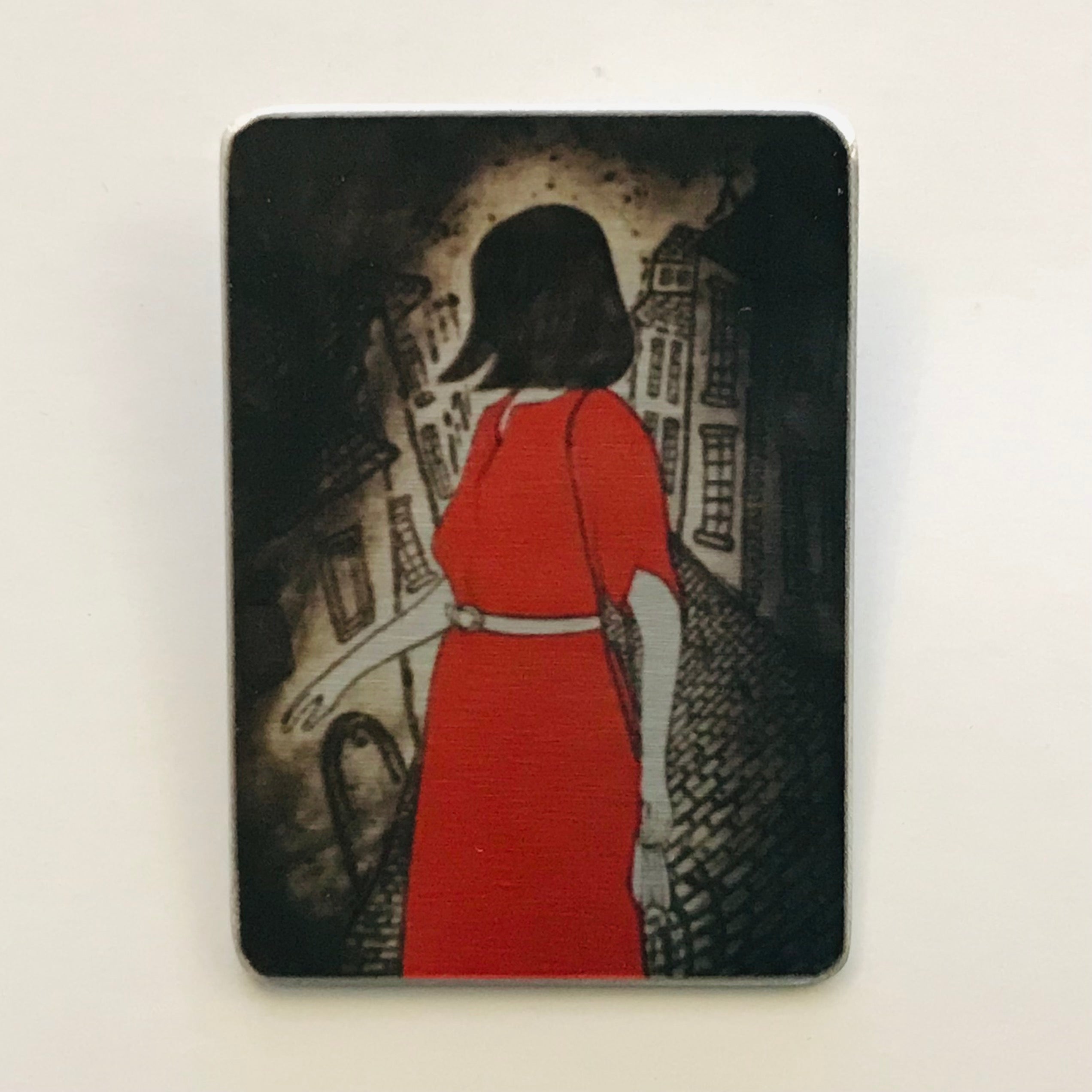 Aluminium Original Art Brooch / Pendant