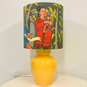 Custom Lamp Shade only - Frida Kahlo on Charcoal