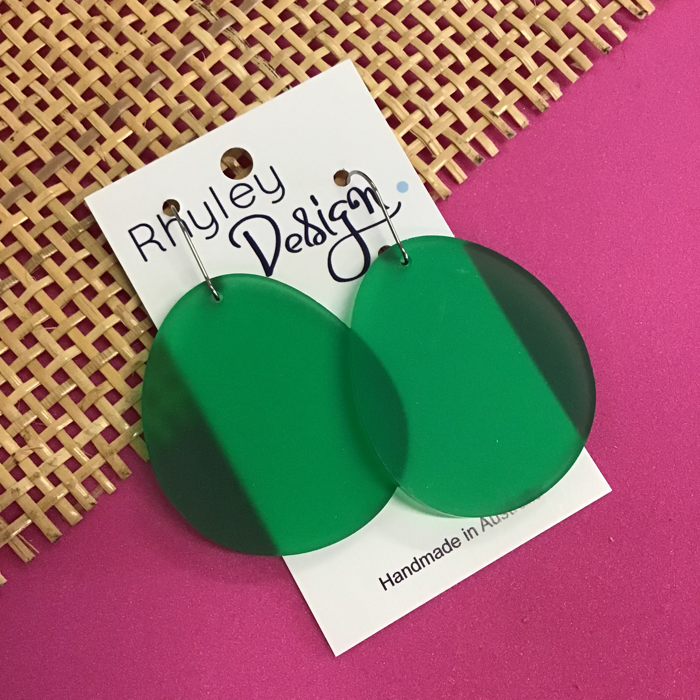 Bold Perspex Disc Earrings