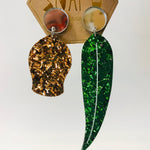 Gumnut and Leaf Odd Earrings